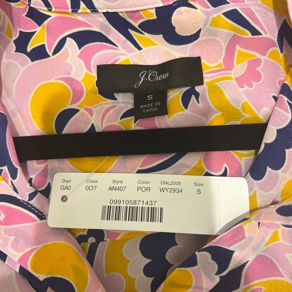 NWT J Crew pint blouse size S Comes from a smoke free home - Picture 2 of 3
